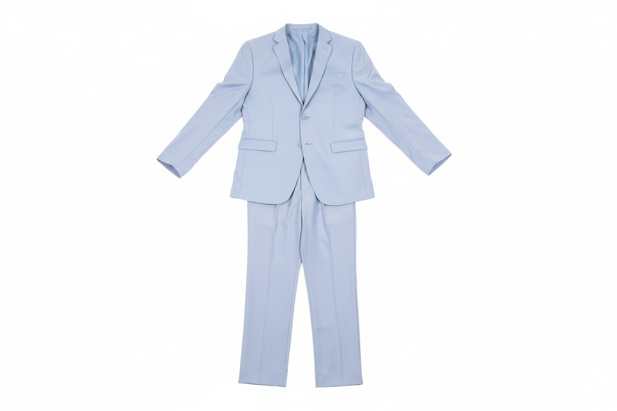 The Oslo, Cerulean Blue Slim Silhouette Suit