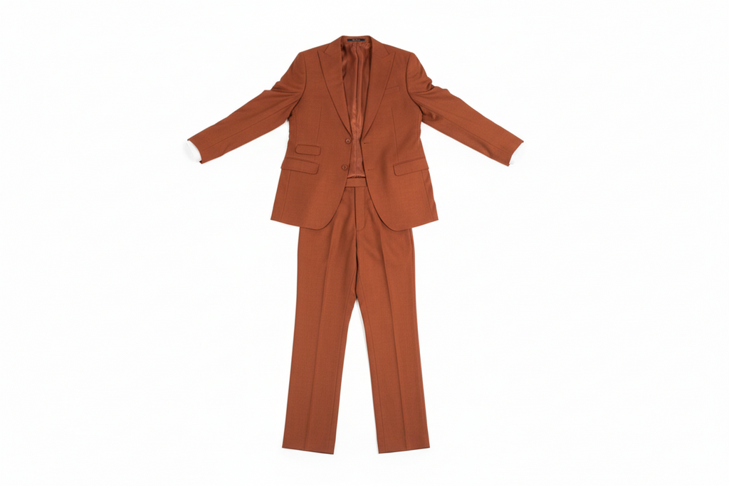 The Rockford, Cognac Three-Piece Peak Lapel Suit