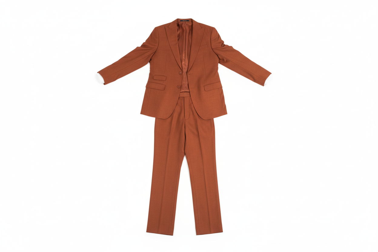 The Rockford, Cognac Three-Piece Peak Lapel Suit