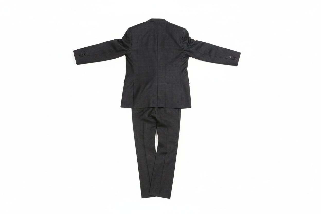 The Yves, Charcoal Plaid Wool Slim Suit