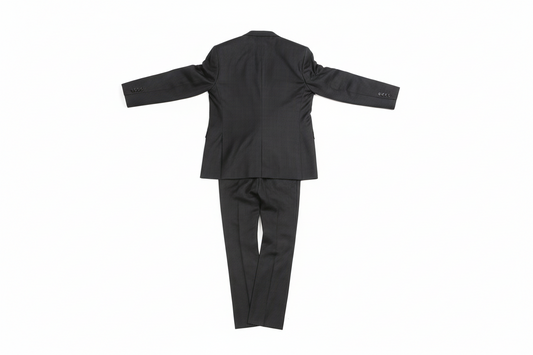 The Yves, Charcoal Plaid Wool Slim Suit